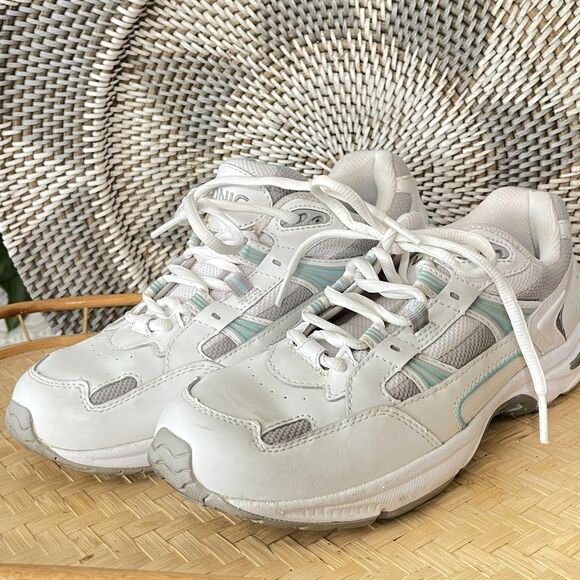 Vionic Walker Classic White Aqua Leather Walking Shoes Size 8.5 - Picture 2 of 14